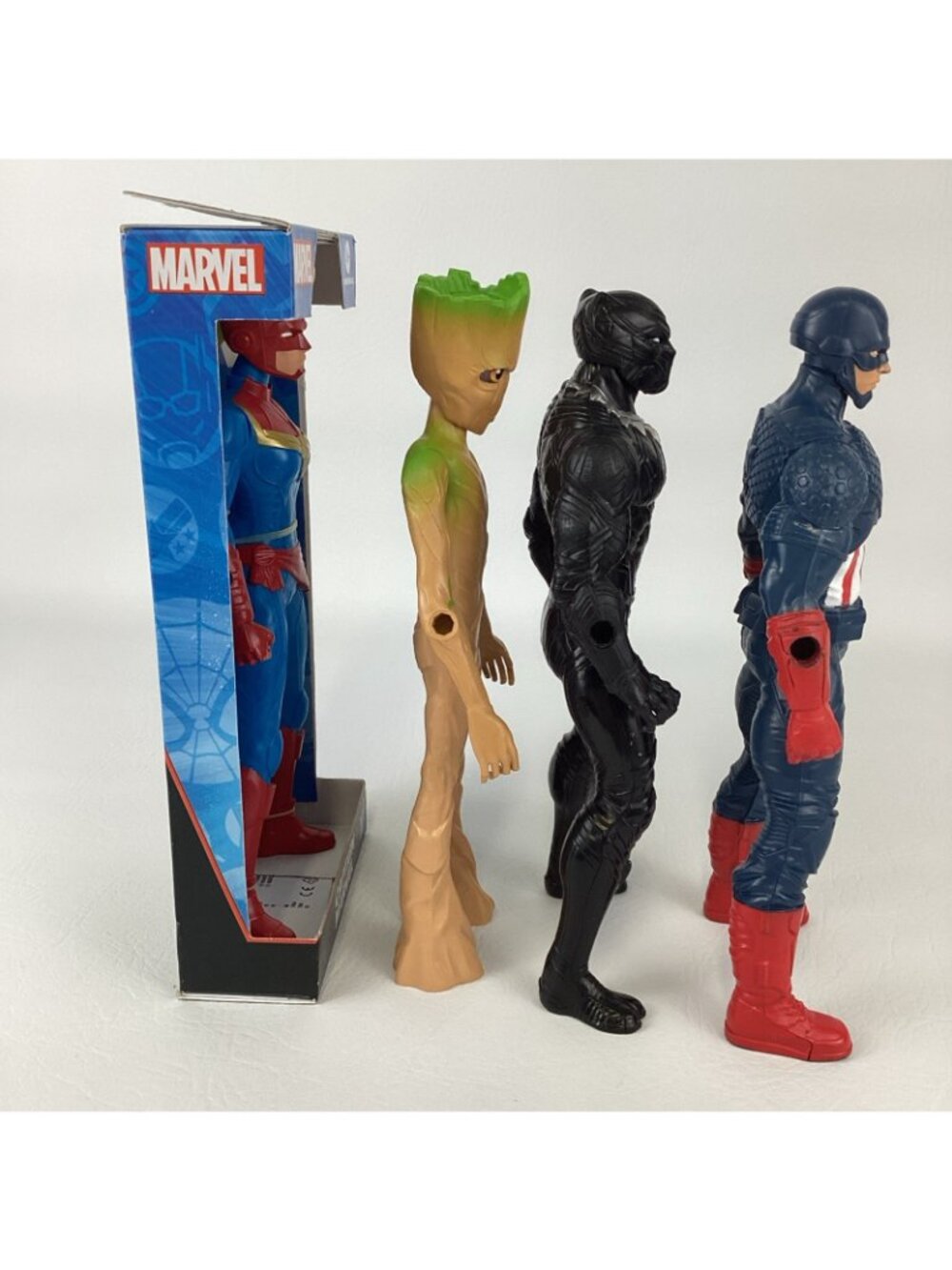 Marvel Super Hero 9" Figure Bundle Captain America Black Panther Groot Hasbro - Picture 4 of 7